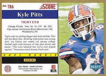 2021 Score - 1991 Throwback Red #TB6 Kyle Pitts Back