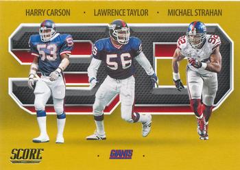 2021 Score - 3D Gold #3D12 Harry Carson / Lawrence Taylor / Michael Strahan Front