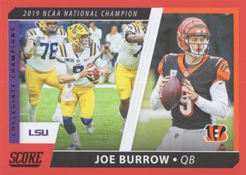 2021 Score - Collegiate Champions Red #CC1 Joe Burrow Front