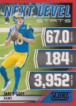2021 Score - Next Level Stats Red #NL6 Jared Goff Front
