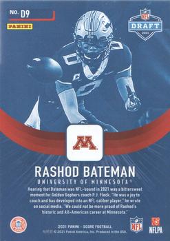 2021 Score - NFL Draft #D9 Rashod Bateman Back
