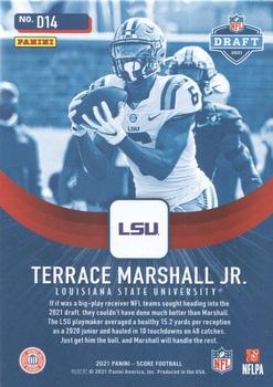 2021 Score - NFL Draft #D14 Terrace Marshall Jr. Back