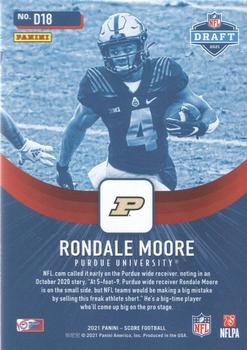 2021 Score - NFL Draft #D18 Rondale Moore Back