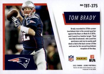 2021 Score - Tom Brady TD Tribute #TBT-375 Tom Brady Back
