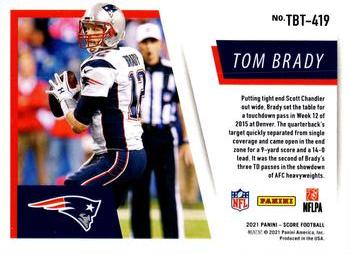 2021 Score - Tom Brady TD Tribute #TBT-419 Tom Brady Back