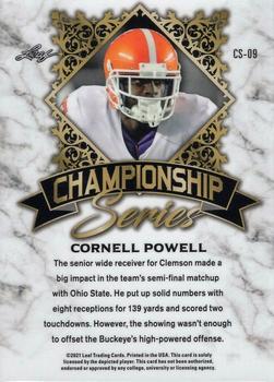 2021 Leaf Championship Series - Black #CS-09 Cornell Powell Back