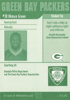 2002 Green Bay Packers Police - Glendale Police Department #1 Ahman Green Back