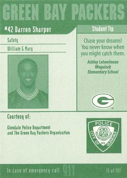 2002 Green Bay Packers Police - Glendale Police Department #5 Darren Sharper Back