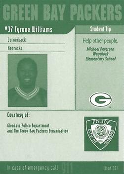 2002 Green Bay Packers Police - Glendale Police Department #8 Tyrone Williams Back