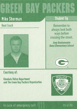 2002 Green Bay Packers Police - Glendale Police Department #11 Mike Sherman Back
