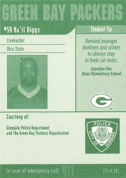2002 Green Bay Packers Police - Glendale Police Department #13 Na'il Diggs Back