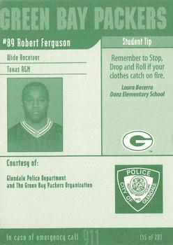 2002 Green Bay Packers Police - Glendale Police Department #15 Robert Ferguson Back