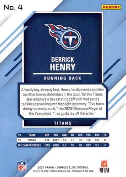 2021 Donruss Elite #4 Derrick Henry Back