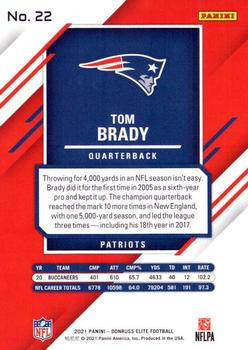 2021 Donruss Elite #22 Tom Brady Back