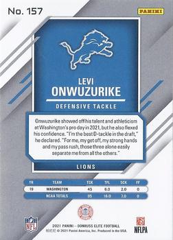 2021 Donruss Elite #157 Levi Onwuzurike Back