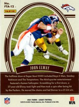 2021 Panini Legacy - For the Ages #FTA-12 John Elway Back