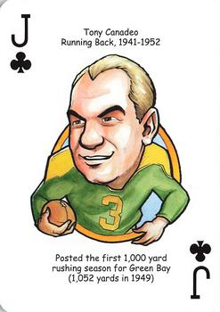 2016 Hero Decks Green Bay Packers Football Heroes Playing Cards #J♣ Tony Canadeo Front