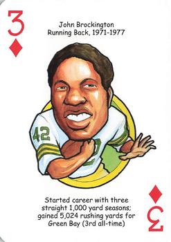2016 Hero Decks Green Bay Packers Football Heroes Playing Cards #3♦ John Brockington Front