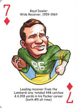 2016 Hero Decks Green Bay Packers Football Heroes Playing Cards #7♦ Boyd Dowler Front