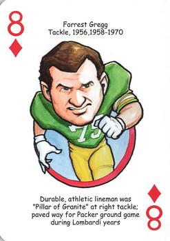 2016 Hero Decks Green Bay Packers Football Heroes Playing Cards #8♦ Forrest Gregg Front