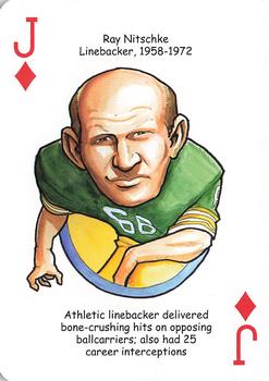 2016 Hero Decks Green Bay Packers Football Heroes Playing Cards #J♦ Ray Nitschke Front