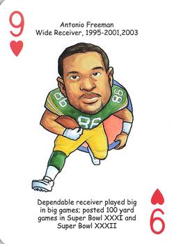 2016 Hero Decks Green Bay Packers Football Heroes Playing Cards #9♥ Antonio Freeman Front