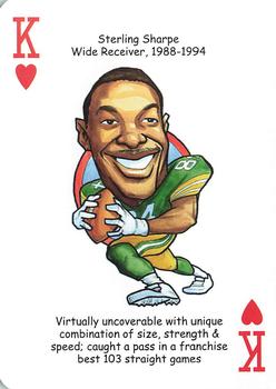 2016 Hero Decks Green Bay Packers Football Heroes Playing Cards #K♥ Sterling Sharpe Front
