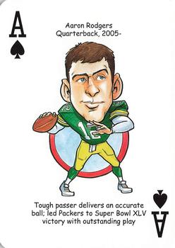 2016 Hero Decks Green Bay Packers Football Heroes Playing Cards #A♠ Aaron Rodgers Front