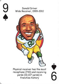 2016 Hero Decks Green Bay Packers Football Heroes Playing Cards #9♠ Donald Driver Front