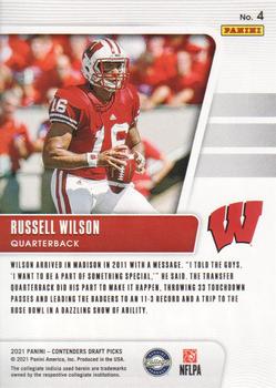 2021 Panini Contenders Draft Picks - Campus Legends #4 Russell Wilson Back