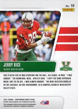 2021 Panini Contenders Draft Picks - Campus Legends #10 Jerry Rice Back