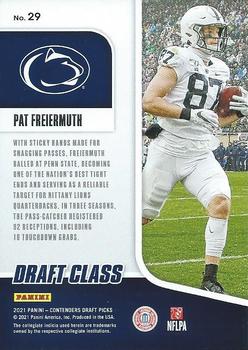 2021 Panini Contenders Draft Picks - Draft Class Green #29 Pat Freiermuth Back