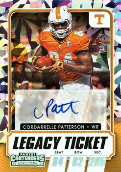 2021 Panini Contenders Draft Picks - Legacy Cracked Ice Ticket Autographs #LT-CP Cordarrelle Patterson Front