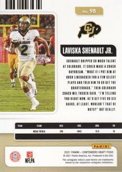 2021 Panini Contenders Draft Picks - Campus Ticket #98 Laviska Shenault Jr. Back