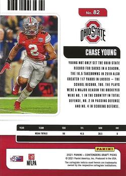 2021 Panini Contenders Draft Picks - Bowl Ticket #82 Chase Young Back