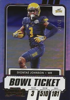 2021 Panini Contenders Draft Picks - Bowl Ticket #95 Diontae Johnson Front