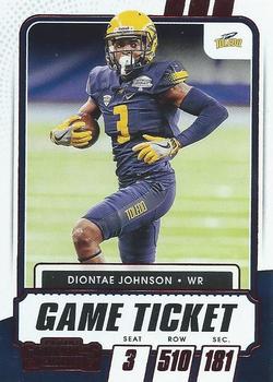 2021 Panini Contenders Draft Picks - Red #95 Diontae Johnson Front