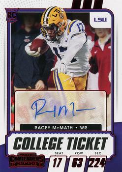 2021 Panini Contenders Draft Picks - Red #143 Racey McMath Front