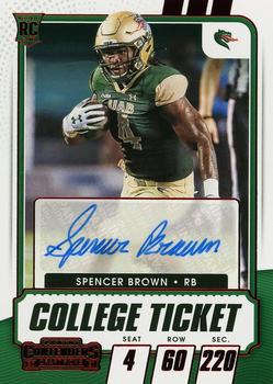 2021 Panini Contenders Draft Picks - Red #206 Spencer Brown Front