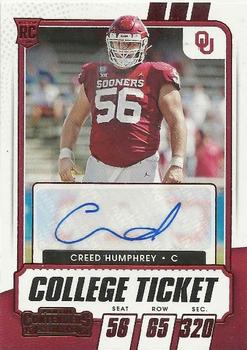 2021 Panini Contenders Draft Picks - Red #238 Creed Humphrey Front