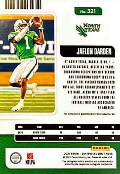 2021 Panini Contenders Draft Picks - Red #321 Jaelon Darden Back
