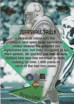 1999 Collector's Edge Fury - Fast and Furious Previews #FF-11 Marshall Faulk Back
