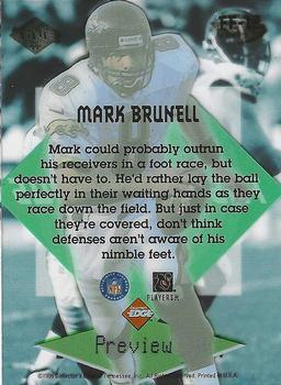 1999 Collector's Edge Fury - Fast and Furious Previews #FF-12 Mark Brunell Back
