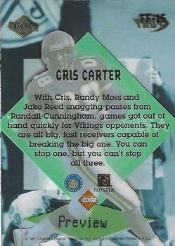 1999 Collector's Edge Fury - Fast and Furious Previews #FF-15 Cris Carter Back