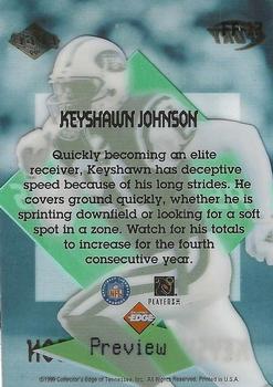 1999 Collector's Edge Fury - Fast and Furious Previews #FF-17 Keyshawn Johnson Back