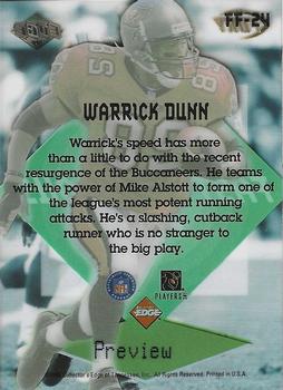 1999 Collector's Edge Fury - Fast and Furious Previews #FF-24 Warrick Dunn Back