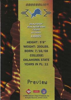1999 Collector's Edge First Place - Adrenalin Previews #A6 Barry Sanders Back