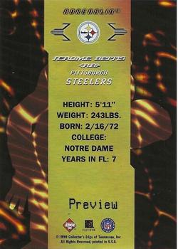 1999 Collector's Edge First Place - Adrenalin Previews #A17 Jerome Bettis Back