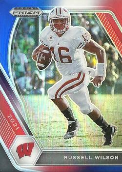 2021 Panini Prizm Draft Picks Collegiate - Red White and Blue #8 Russell Wilson Front