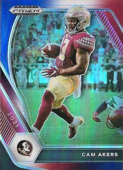 2021 Panini Prizm Draft Picks Collegiate - Red White and Blue #77 Cam Akers Front